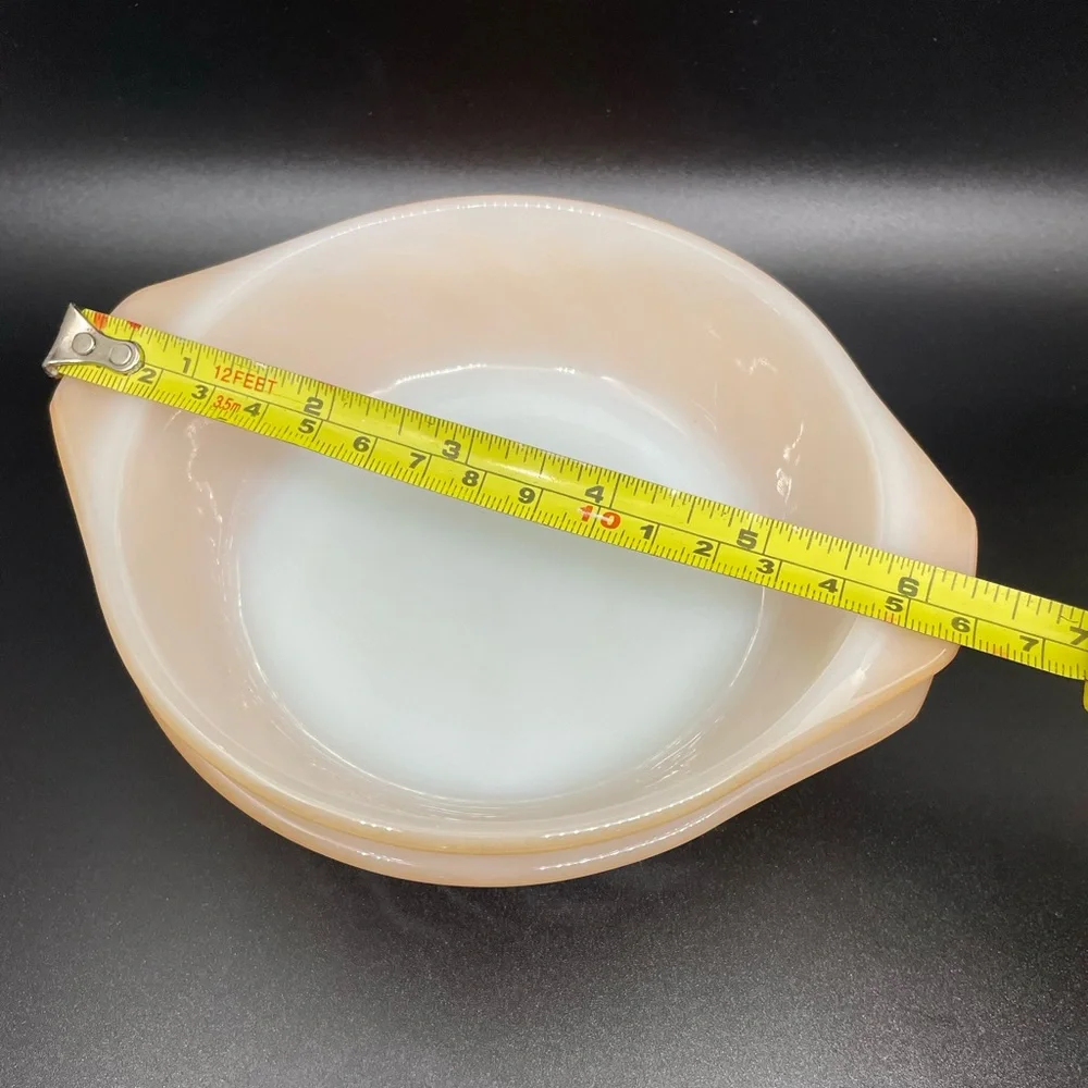 Anchor Hocking Fire King Peach Luster Bowls Set of Two Made in the USA‎ Ovenware